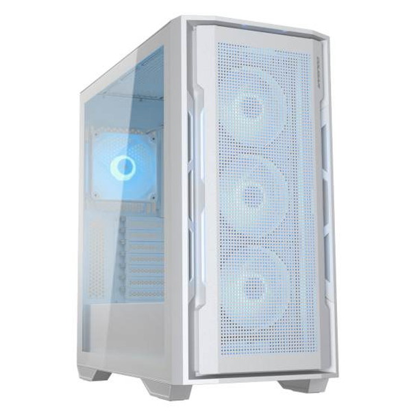COUGAR PCケース CGR-5C78W-RGB (Uniface RGB White) ミドルタワーケース ホワイト 120mm ARGB ファン搭載 【キャンセル不可・北海道沖縄離島配送不可】 4541995038150-ds