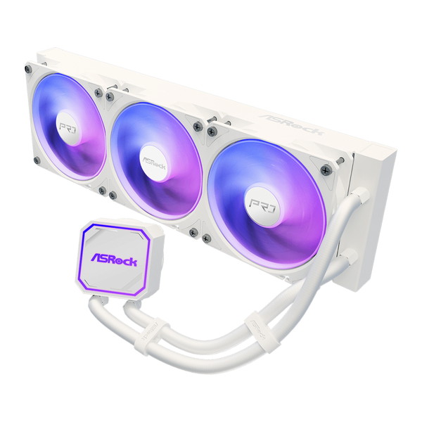 ASRock 水冷クーラー Pro White 360 ARGB ホワイト 簡易水冷CPUクーラー 360mm 連結ファン仕様 LGA1851/1700 AM5/AM4対応 高耐久 Proシリーズ【キャンセル不可・北海道沖縄離島配送不可】 -お取り寄せ- 4711581493544-ds|パソコンパーツのアプライド