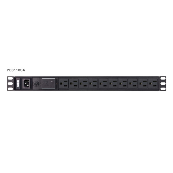 ATEN 仕合わせマウントPDU (1U / 100V / 15A / NEMA印字機 10界面 / サルゼ防御すること電気回路積み上げる) PE0110SA【とり止める不可・北海道沖縄離島送りとどける不可】-お取り寄せ- 4719264648380-ds