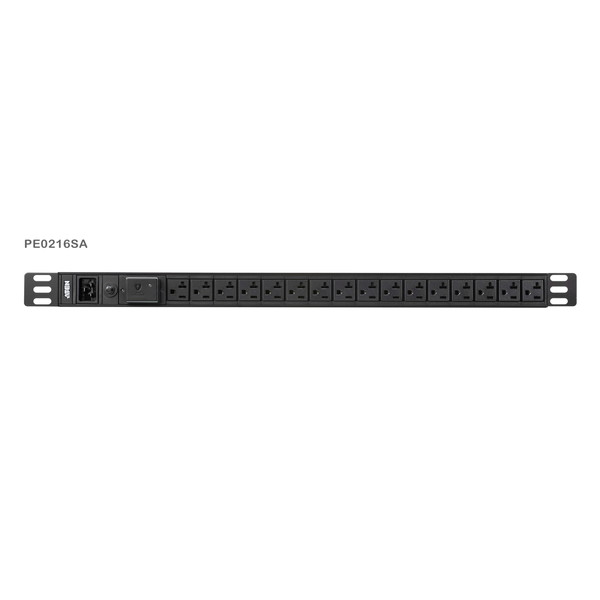 ATEN ラックPDU ( 0U / 20A / NEMAタイプ / 16ポート / サージ保護回路付き) コンセントバー PE0216SA【キャンセル不可・北海道沖縄離島配送不可】-お取り寄せ- 4719264649011-ds