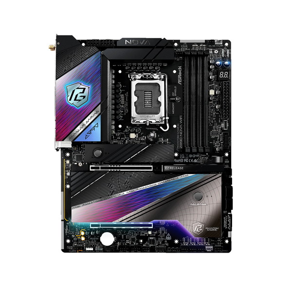 ASRock マザーボード Z890 Nova WiFi Intel Z890チップセット搭載 Intel Core Ultra 200S対応 DDR5-9600 PCIe 5.0 / Thunderbolt 4 2基 / 5G+2.5G LAN / Wi-Fi 7 付属 M.2 拡張カード ハイエンド ATX 【キャンセル不可・北海道沖縄離島配送不可】 4710483949708-ds|パソコンパーツのアプライド