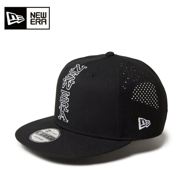 ニューエラ 24FW 14326254 【ゴルフ】9FIFTY Vertical Logo レーザーパフォーテッド ブラック ユニセックス ポリエステル キャップ 帽子 ゴルフ スポーツ スナップバック