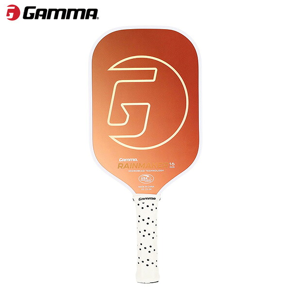 【25日0時~26H限定★最大ポイント47倍 】GAMMA ピックルボールパドル MICROBEAD RAINMAKER 16 オレンジ 1E805713 ガンマ マイクロビーズ レインメーカー ラケット PICKLEBALL PADDLE カーボン 16mm|ラケットショップ・アプローチ