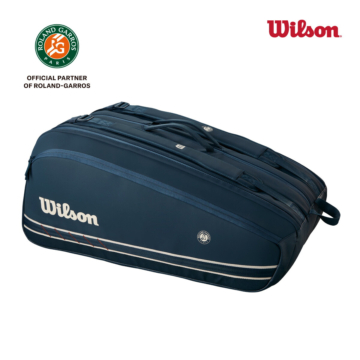 【19日20時～28H限定★最大ポイント47倍 】Wilson Roland-Garros Session de Soiree Super Tour 15pk ローランギャロス セッションドソワレ スーパーツアー15pk　WR8043001001　ラケットバッグ 全仏オープン　ウィルソン　2025年｜ラケットショップ・アプローチ