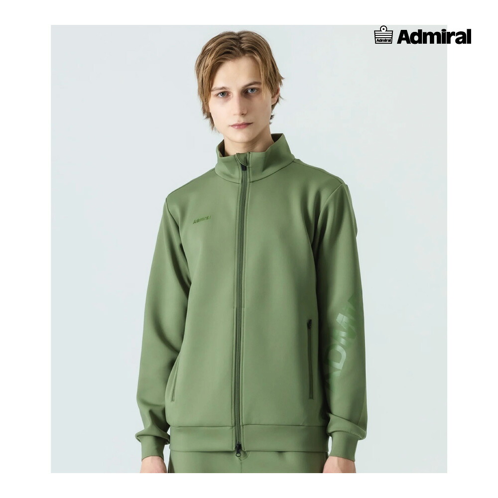 【マラソン限定！最大2,000円OFFクーポン】ADMIRAL　メンズ　ダンボールニットハイネックジャケット　ATMA524-065　2025FW　カーキ　吸水速乾　アドミラル　MEN　アウター　テニスウェア　バドミントン　ソフトテニス｜ラケットショップ・アプローチ