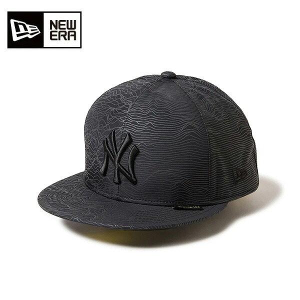 【14日20時～28H限定★最大ポイント47倍】ニューエラ キャップ 59FIFTY GORE-TEX 2L ニューヨーク・ヤンキース Topographic surface ユニセックス 25FW ブラック 14668984 帽子 アウトドアOD 5950 GTX