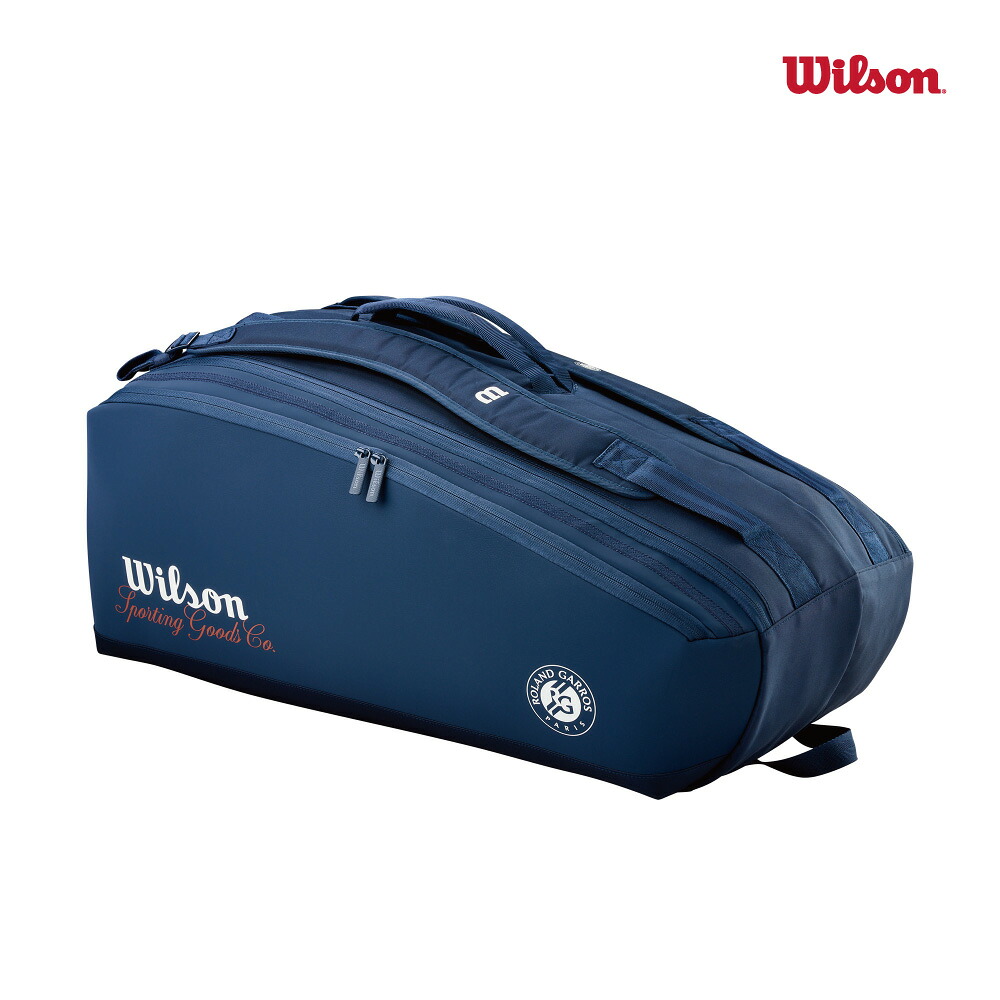 WILSON　Roland-Garros 2026　セッション ド ソワレ スーパーツアー９本収納　WR8053801001　限定モデル　ネイビー　ローランギャロス　ラケットバッグ　ラケバ ウイルソン　Session de Soiree Super Tour