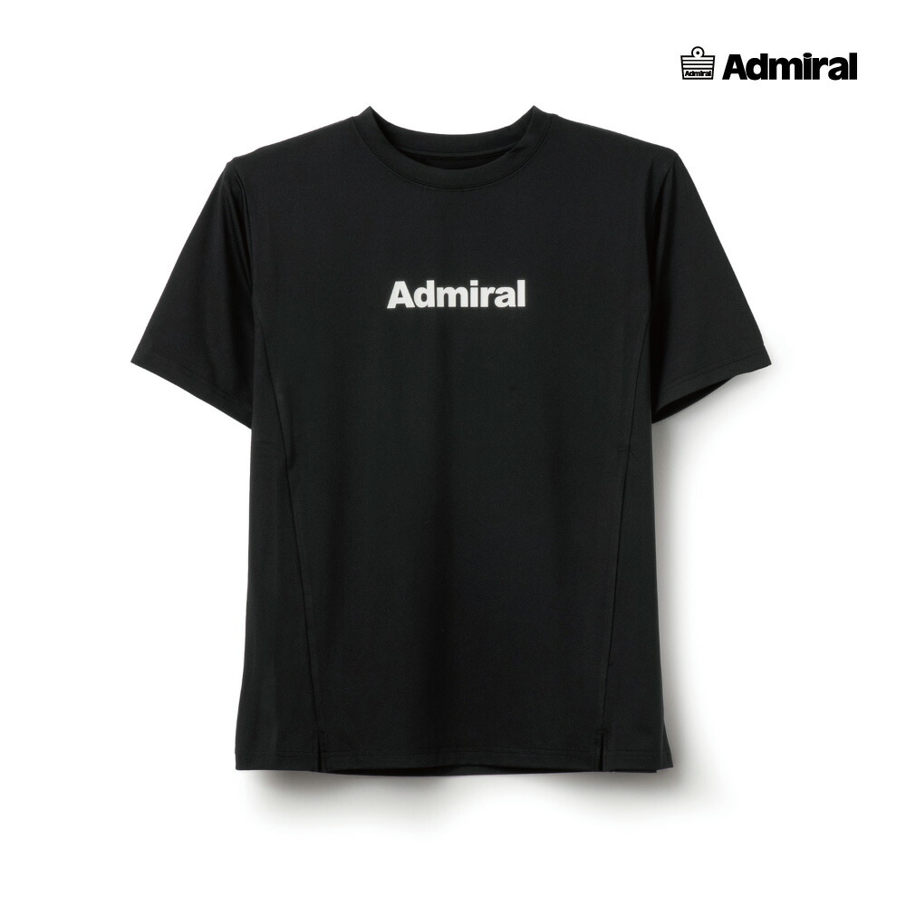 ADMIRAL　メンズ　スリットヘムミニマムTEE 　ATMA603-10　2026SS　ブラック　吸水速乾　UVカット　ストレッチ　アドミラル　MEN　テニスウェア　バドミントン　ソフトテニス