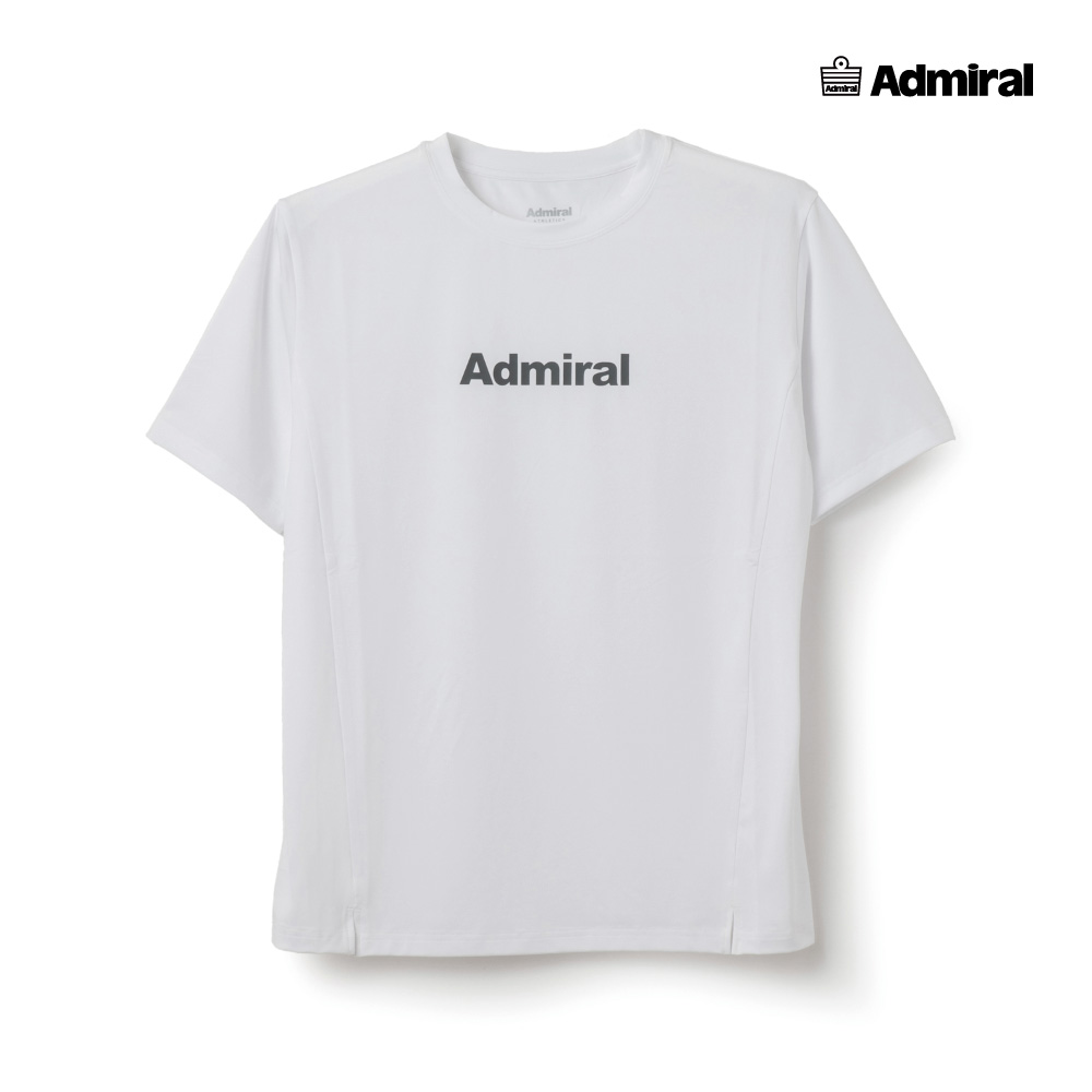 ADMIRAL　メンズ　スリットヘムミニマムTEE 　ATMA603-00　2026SS　ホワイト　吸水速乾　UVカット　ストレッチ　アドミラル　MEN　テニスウェア　バドミントン　ソフトテニス