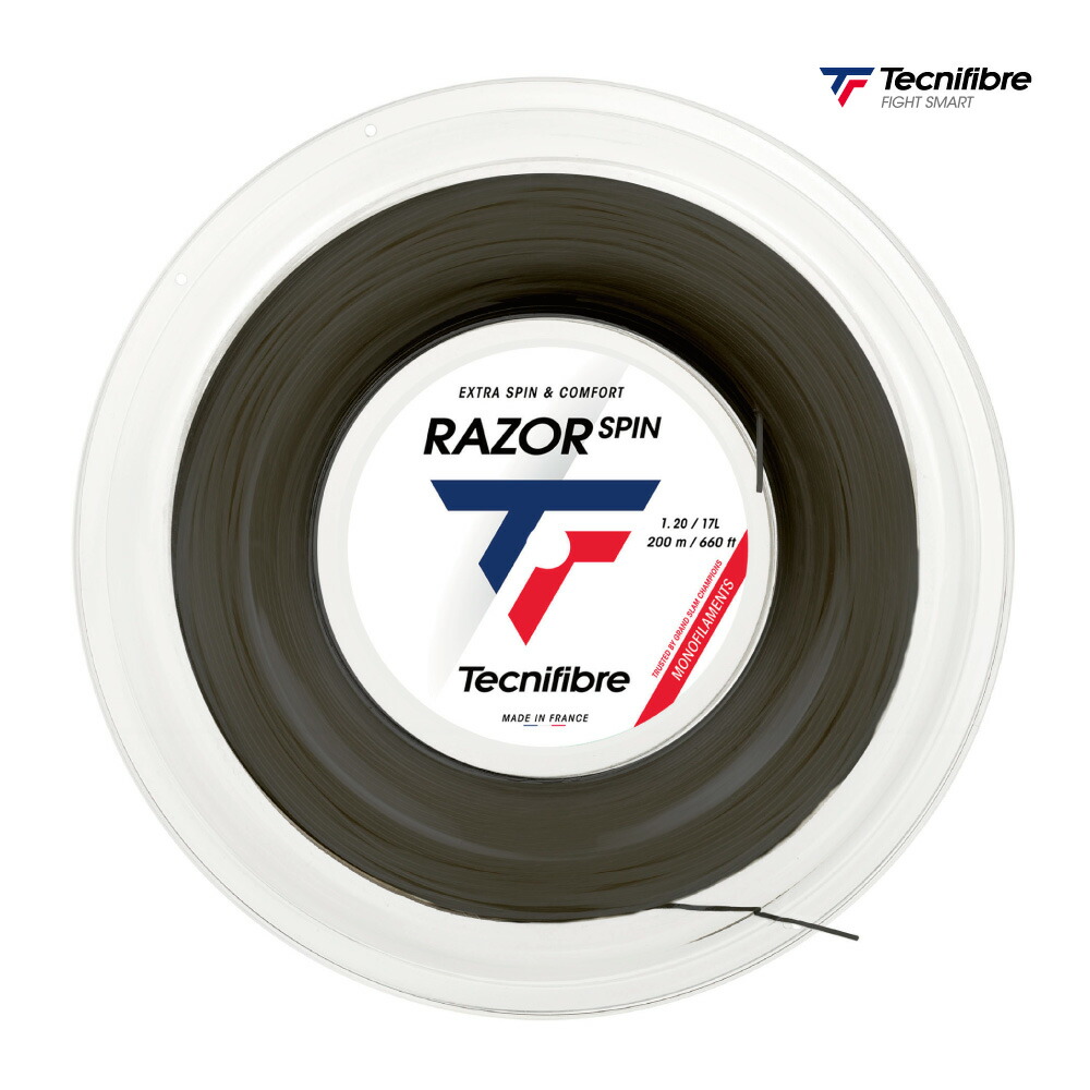 【19日20時~28H限定★最大ポイント47倍 】Tecnifibre レイザースピン 200m テクニファイバー RAZOR SPIN テニス ストリング ガット 04RRASP ロールガット|ラケットショップ・アプローチ