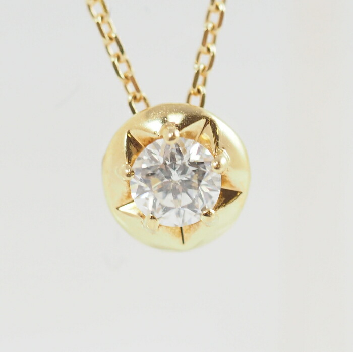 冬バーゲン 特別送料無料 現行品 Wish 専用ケース 品質保証書付 中古 ネックレス ダイヤ0 122ct K18yg ウィシュアポンアスター Star A Upon 043 Qbdworks Com