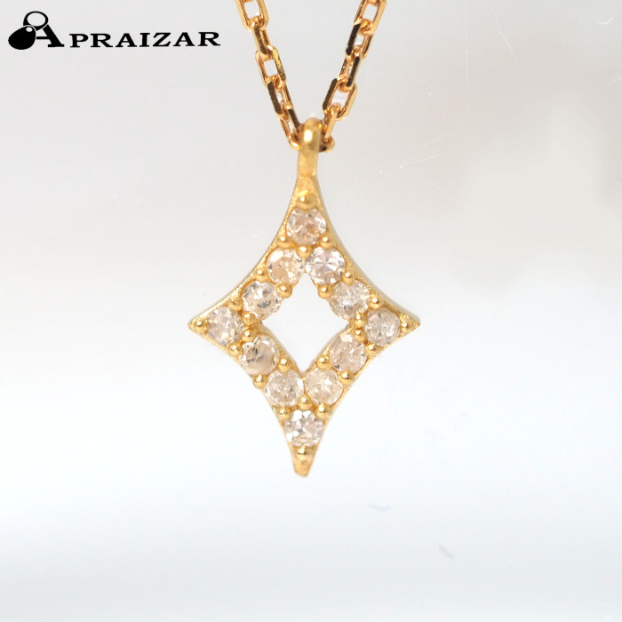 アガット18金ダイアモンドハートネックレス agete（アガット）の「K18ダイヤモンドネックレス（ネックレス