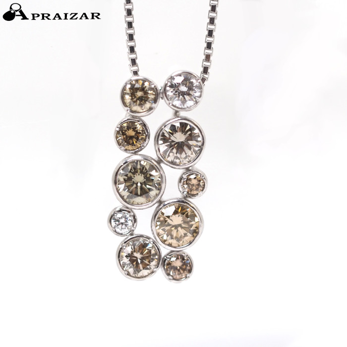 楽天市場】カシケイ メランジェ ネックレス MELANGEブラウンダイヤ