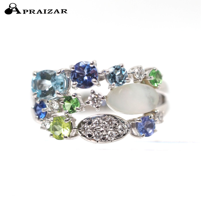 楽天市場】タサキ アクアマリン ダイヤモンド リング・指輪 プラチナ