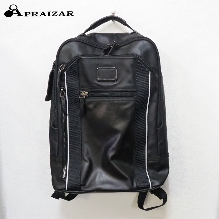 【美品】TUMIブラックレザーバックパック 美品】最終値下げ☆TUMI ブラック レザー リュック
