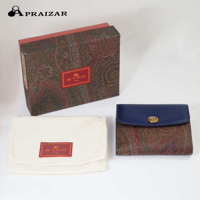 楽天市場】□美品□ ETRO エトロ PVC ペイズリー柄 二つ折り