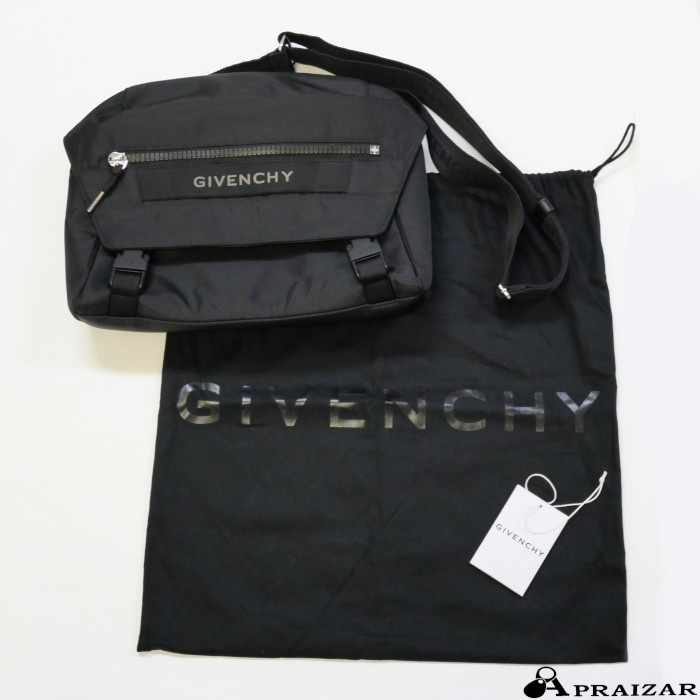 GIVENCHY ジバンシィ Gトレック ナイロン ロゴ メッセンジャーバッグ ボディバッグ ブラック メンズ ユニセックス [中古]｜APRAIZAR