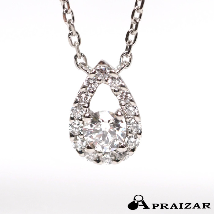 VENDOME AOYAMA ヴァンドーム青山 Pt950/850 ダイヤ0.20ct 雫 しずく ドロップ ネックレス　[中古]｜APRAIZAR