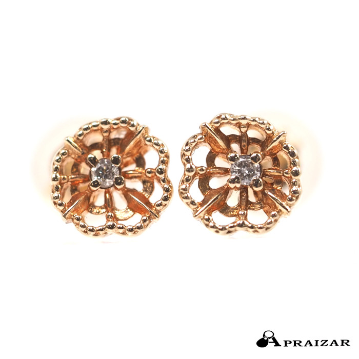 楽天市場】アガット オパールチャーム付きフープピアス/K10PG/416-1.7g