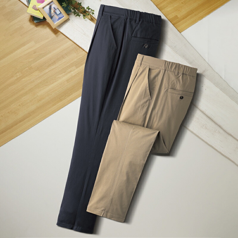 カービア紳士後ろゴムストレッチパンツ２色組｜エプロン会　店 7,516円