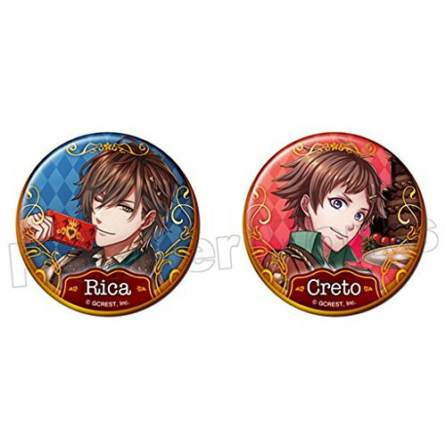 アニメグッズ / 夢王国と眠れる100人の王子様 缶バッジセット(チョコレートサーカスVer.)リカ&クレト【アウトレット】画像
