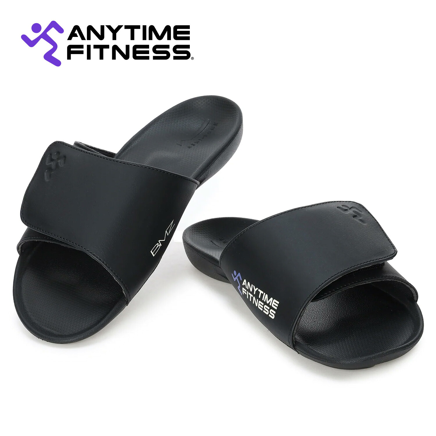 【ANYTIME FITNESS｜エニタイムフィットネス】A PROP 別注ASHI-TOREサンダル｜BMZ  ユニ一発やる メンズ レディース 押さえるひな型 黒いこと