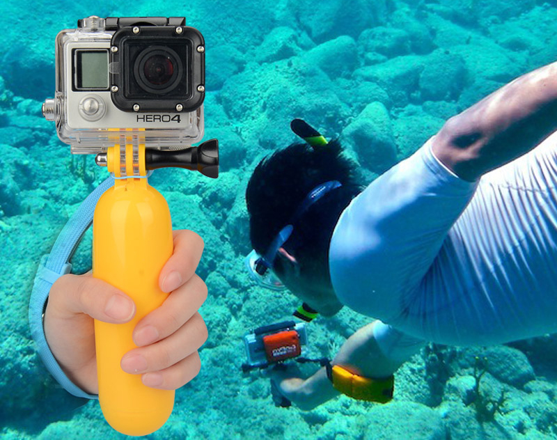 楽天市場 Gopro Hero4 Hero3 Hero3 用 フローティンググリップ イエロー ハンドグリップ 水に浮く設計でサーフィン ダイビング等に最適 アクセサリー Aps Ipp