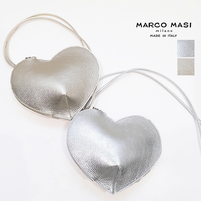【apt別注】MARCO MASI マルコマージ 3765 DOL/LAM  ハート形型ミニ御徒面子 ポシェット 寄りあい御徒面子 本革 肩かけ | 秋冬 御徒面子 25AW