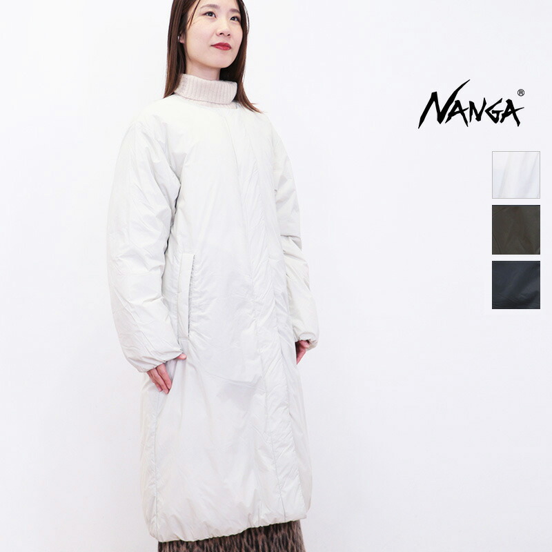 NANGA ナンガ ND2442-1C600-B ノーカラーダウンコート ロングダウンジャケット NO COLLAR DOWN COAT | 25AW アウター 秋冬