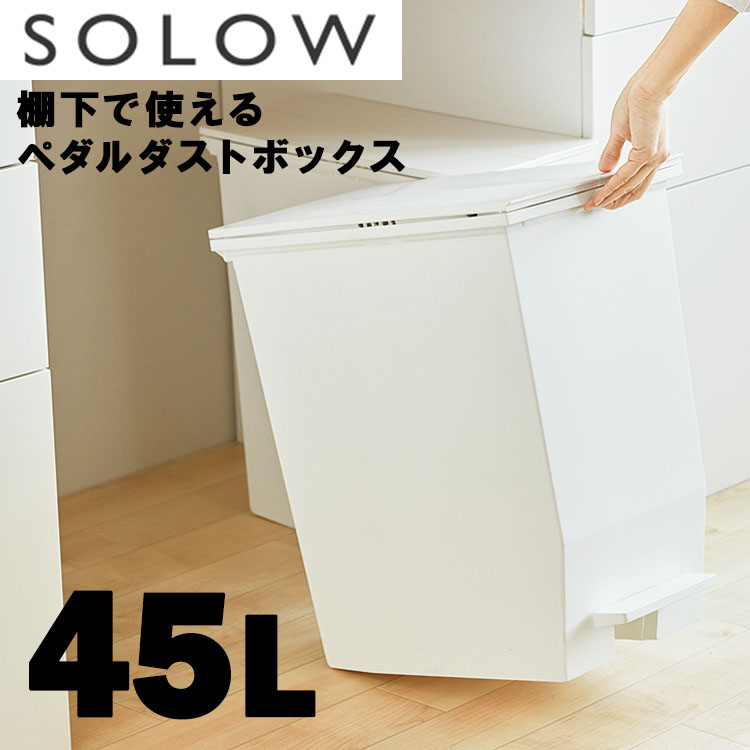 楽天市場 Solow ソロウ ペダルオープンツイン45l ゴミ箱 ダストbox 開閉 ペダルペール 角型 分別 ゴミ箱 おしゃれ モダン 北欧 棚下 キッチン 大容量 キャスター付 45l リス アシストワン