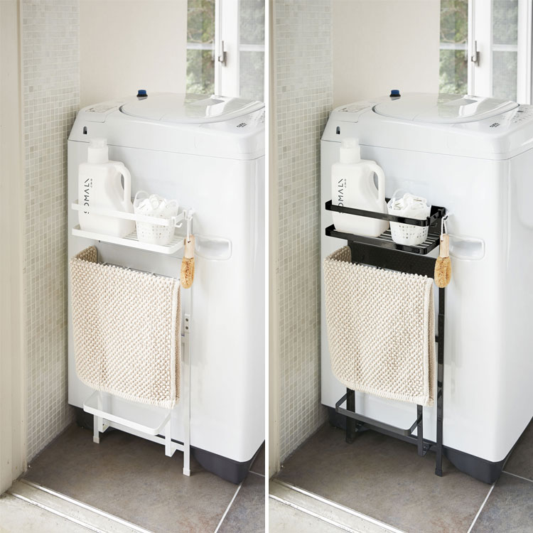 Tower 洗濯機横マグネット収納ラックタワー 洗濯機 風呂場 収納 タオル バスマット 脱衣所 タワーシリーズ 山崎実業 Rvcconst Com