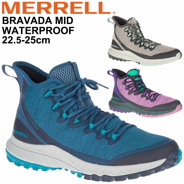 レディース ミッドカット Merrell タウンユース Waterproof メレル スニーカー アウトドアシューズ W レディース Merrell ウォータープルーフ 撥水 送料無料 メレル アウトドアシューズ ブラバーダ ミッド 防水透湿 タウンユース 女性 Bravada Mid Waterproof W 靴