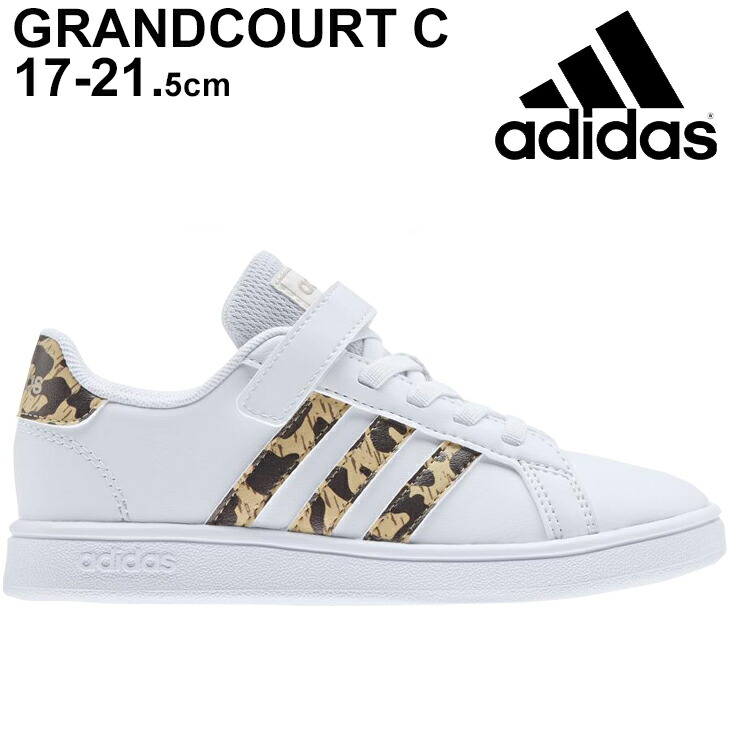 楽天市場 キッズ スニーカー シューズ ジュニア 17 21 5cm 子供靴 アディダス Adidas グランドコート Grandcourt C コートスタイル 女の子 男の子 ゴム紐 ベルクロ 運動靴 くつ Fz3516 Apworld