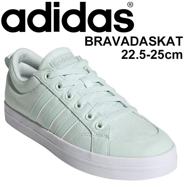 楽天市場 スニーカー シューズ レディース アディダス Adidas ブラバダスケート Bravadaskate ローカット キャンバス 3ライン シンプル 靴 女性 パステルグリーン ミント スポーツカジュアル Kyh469 くつ Fv8098 Apworld