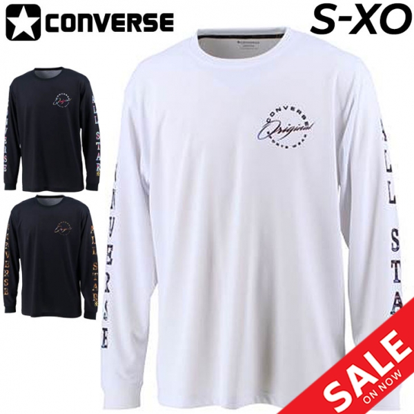 1029円 定価 長袖Tシャツ メンズ コンバース CONVERSE GS ゴールドシリーズ バスケットボール スポーツウェア スリムシルエット  昇華プリント 吸汗速乾 男性 バスケ 練習着 トップス CBG222354L