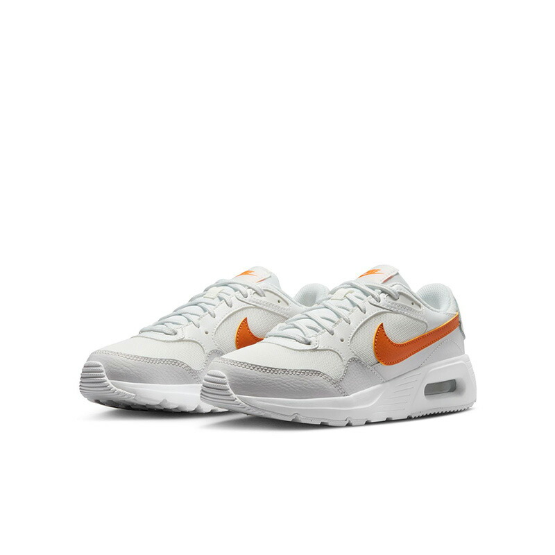送料無料 ナイキ ジュニアシューズ スニーカー 22.5-25.0cm 子供靴 NIKE エア マックス SC GS ローカット ひも靴 AIR MAX スポーツ カジュアル 男の子 女の子 小学生 ブランド nike エアーマックス キッズシューズ ナイキスニーカー 運動靴 白/オレンジ くつ/CZ5358-123