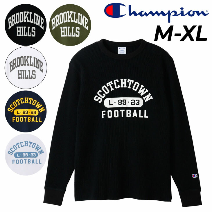楽天市場】Champion（チャンピオン） ヘンリーネック ワッフル 無地