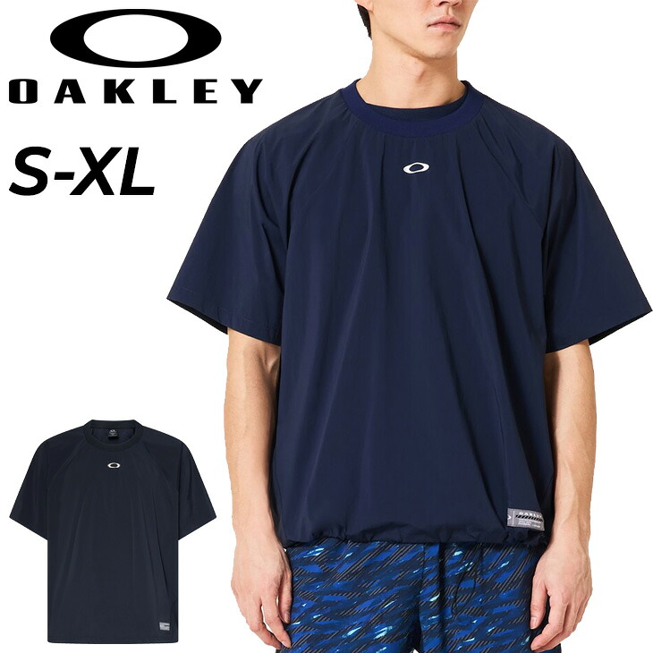 送料無料 オークリー 半袖 ピステシャツ メンズ OAKLEY ピステトップ プルオーバー トレーニングウェア 撥水 UPF50+ 男性 ウィンドブレーカー スポーツウェア ランニング 運動 ジムトレ 半そで 服 ブランド Striking Wind SS Lt Piste 9.0 アパレル メンズウエア/FOA408995