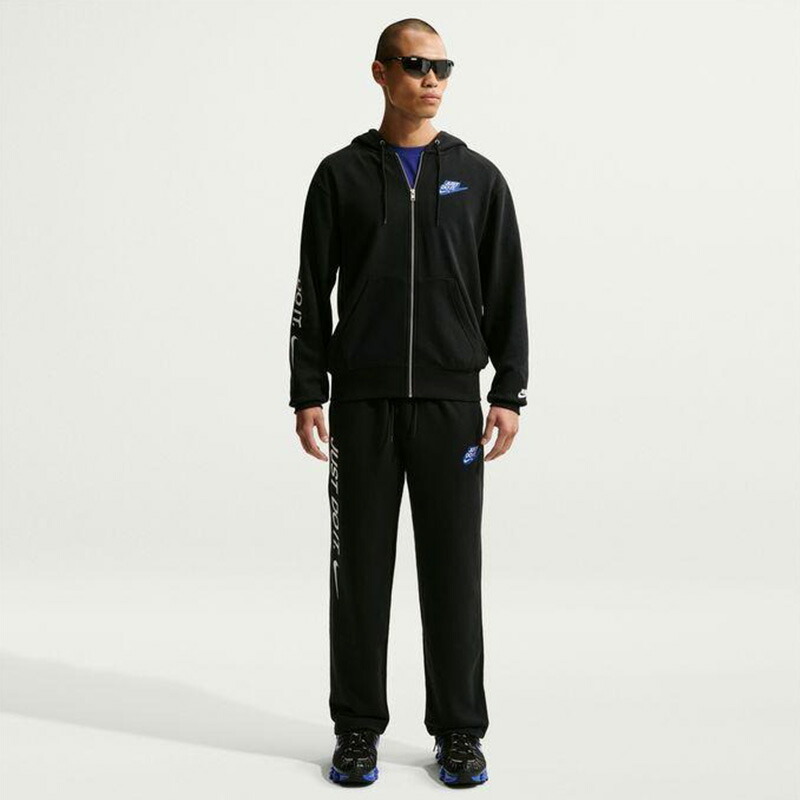 クーポン有【7/25まで】送料無料 ナイキ スウェット メンズ 上下 NIKE クラブ ジップパーカー ロングパンツ セットアップ 裏毛 スエット 黒 ブラック 上下組 男性 スポーツウエア ブランド 服 フレンチテリー アパレル メンズウェア/IF0726-010-SET｜APWORLD