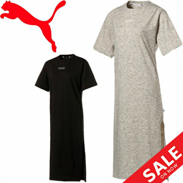 楽天市場 半袖 ワンピース レディース プーマ Puma Her Tシャツ ドレス スポーツ カジュアル ウェア 女性 ホワイト ブラック リラックスウェア トップス 5462 Apworld