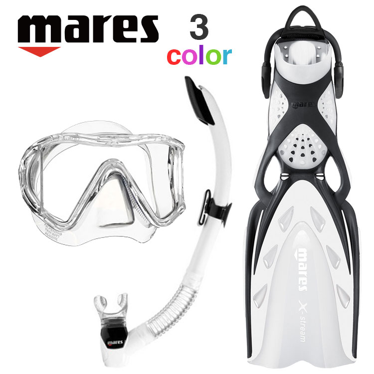 ダイビング マスク シュノーケル フィン セット 軽器材 3点セット mares マレス i3 ダイビングマスク エクストリーム ストラップフィン スノーケル スキンダイビング スキューバダイビング 軽器材 セット 【i3-REBELsplash-Xstream】