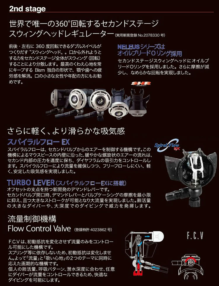 楽天市場 レギュレーター Bism ビーイズム プラチナネレウス Rx3400pt Aqros ダイビング スノーケリング