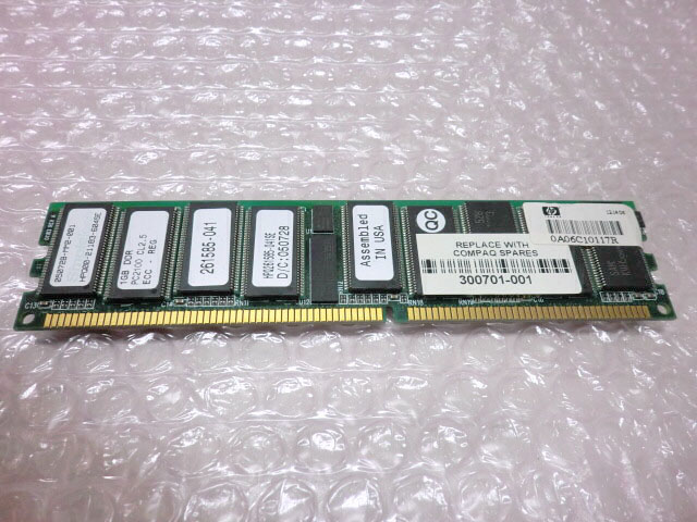 HP 300701-001 (261585-041) \u003cBR\u003ePC2100R 1GB ECC Reg【中古】