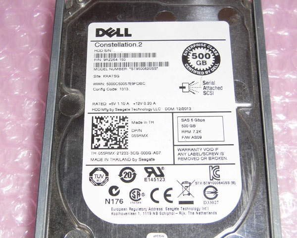 Dell 055rmx Stss Sas 500gb 2 5インチ 中古ハードディスク Mozago Com