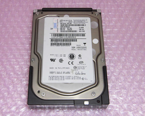 IBM 90P1384(26K5245) Ultra320 SCSI 80pin 73.4GB 15K 3.5インチ中古ハードディスク｜アクアライト