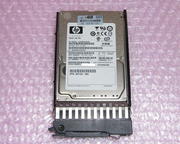 HP 507119-004(EG0300FAWHV) SAS 300GB 10K 2.5インチ 中古ハードディスク
