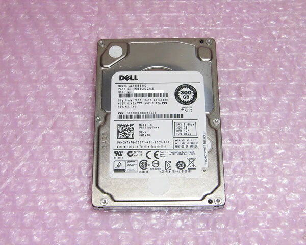 DELL 0MTV7G (AL13SEB300) SAS 300GB 10K 2.5インチ 中古ハードディスク