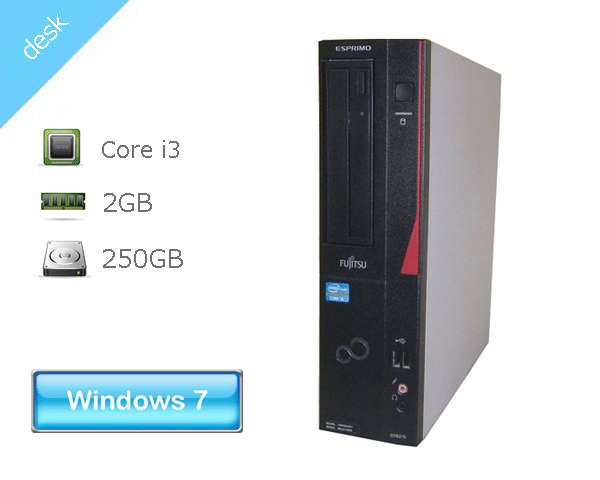 中古良品 富士通 D753/K デスクトップPC Windows10+office core i5-4590 HDD1TB/ メモリー4GB/ USB3 .0/DVDROM/便利なソフト｜パソコン
