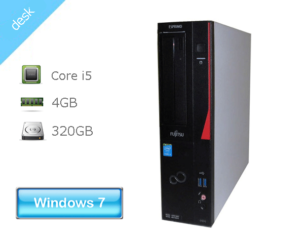 楽天市場】Windows8.1 Pro 64bit 富士通 ESPRIMO D583/J (FMVD10009) Core i5-4590  3.3GHz 4GB 320GB DVD-ROM 省スペース 中古パソコン デスクトップ 本体のみ : アクアライト