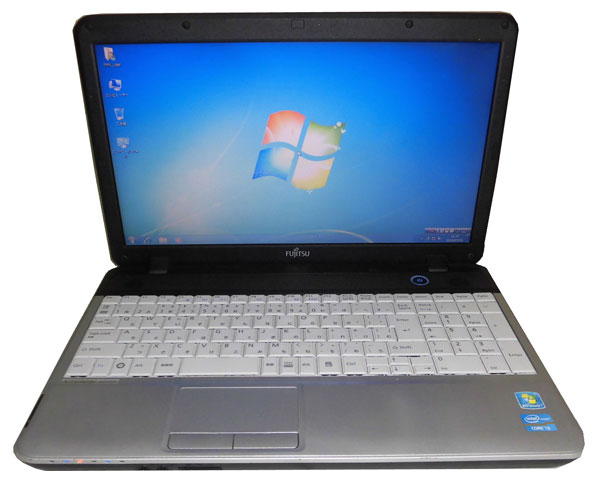 Windows7 Pro 32bit i3 富士通 中古ノートパソコン 2GB 250GB Core DVD